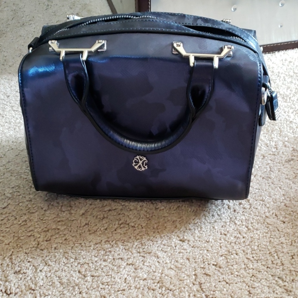 Christian Lacroix blue metallic purse